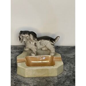 Vintage Dog‎ Ashtray Ceramic Novelty Decor Collectible Cute